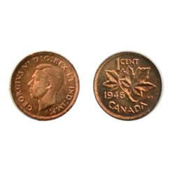 1946.  ICCS Mint State-65. Red.  60% red luster.