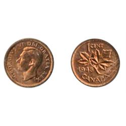 1948. ‘A’ to Denticle.  ICCS Mint State-64. Red. 80% luster;  1948. ‘A’ between Denticles.  ICCS Min