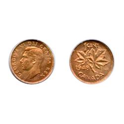 1948. ‘A’ off Denticle variety.  ICG graded Mint State-64, Red.  80% red luster.