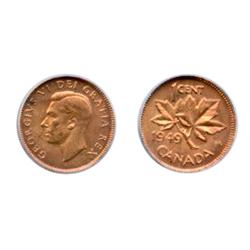 1949. ‘A’ to Denticle.  ICG graded Mint State-64. Red.  90% red luster.