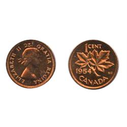 1954. NSF.  ICCS Proof-Like-65. Red.  65% golden red luster.  A Gem.