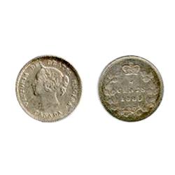 1885. 5/5 variety.  ICCS Very Fine-20.  Medium toning.