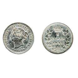 1885. 5/5 variety.  ICCS Very Fine-20.  Intense shades of toning.