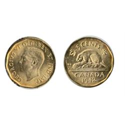 1942. Tombac.  ICCS Mint State-65.  Full brilliance.