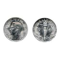 1944. PCGS graded Mint State-65.  Another, NGC graded Mint State-65.  Lot of two (2) Gem coins.