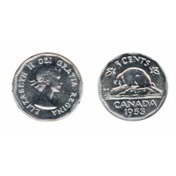 1952.  1953, NSF. Far Leaf.  Both ICCS Mint State-65.  Lot of two (2) coins. 