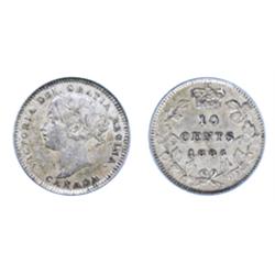 1886. Small 6. Obverse port. #5.  The rare ‘6 over 6’ variety.  PCGS graded AU-53.  Medium gray toni