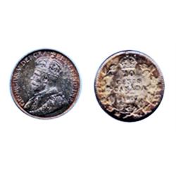 1907.  PCGS graded Mint State-64.  Attractive light multi-hued toning.