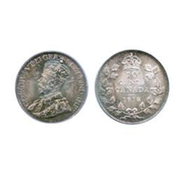 1918.  PCGS graded Mint State-67.  Medium heavy green toning, with red amber and blue highlights.  A