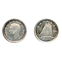 1940.  ICCS Mint State-65. ‘Cameo’ contrast.  Strong strike.  Brilliant, with a hint of toning at th