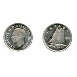 1946.  ICCS Mint State-64. ‘Cameo’ contrast.  Brilliant and white, with excellent contrast.