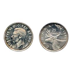 1945.  ICCS Mint State-63. ‘Cameo’ contrast.  A white example, with very good contrast.