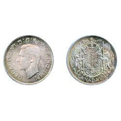 1941.  ICCS Mint State-65.  A gem, with medium heavy amber and light red-purple toning, with additio