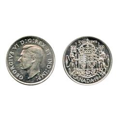 1947. Curved Left.  ICCS Mint State-63.  Fully brilliant and lustrous.