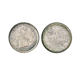 20 CENTS.  1858.  ICCS Mint State-67.  The solo ‘Finest’ graded example.  Accompanied by an ICCS Num