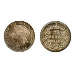 1870. Obverse port. #1.  ICCS Extra Fine-45.  Strong strike.  Medium to heavy toning.