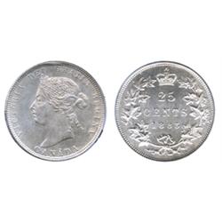 1883-H.  ICCS Mint State-63.  Delicate light gold toning with blue highlights.  Superb fields.