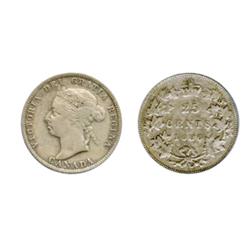 1886. Obverse port. #5.  Short Bough Ends.  ICCS Very Fine-10.  Lightly toned.