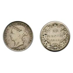 1887.  PCGS graded Very Fine-20.  Medium heavy toning.