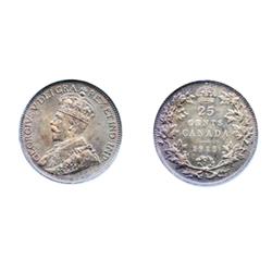 1913.  ANACS graded Mint State-62.  Medium heavy toning, with underlying luster and golden highlight