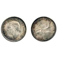 1937.  ICCS Mint State-65.  Gem luster.  Brilliant at center.  Blue toning at the edges.