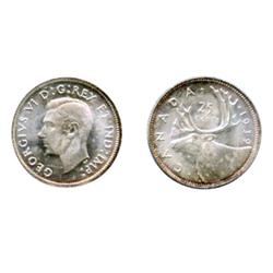 1939.  ICCS Mint State-64.  A brilliant and frosty twenty-five cents piece. (This example with an er