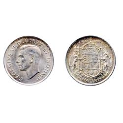 1944. Near ‘4’ variety.  ICCS Mint State-64.  Brilliant.