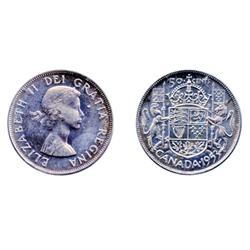 1953. Large Date.  ICCS Mint State-65.  Brilliant.  Tied, ‘Finest’ graded.