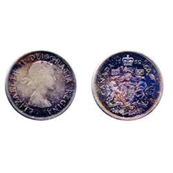 1959.  ICCS Mint State-65.  Beautiful, medium heavy rainbow toning.  Tie ‘Finest’ graded.