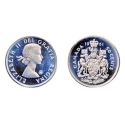 1961.  ICCS Proof-Like-66.  Heavy Cameo.  Very strong contrast.  Fully brilliant.