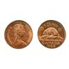 Image 1 : FIVE CENTS.  1986. Five Cents struck on a Cent planchet. PCGS graded Mint State-62. Red-Brown. 70% r