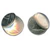 Image 1 : TEN CENTS.  1974. A Double-Struck error.  The second strike 60% Off-Center at 10:00 o’clock.  PCGS g