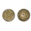 Image 1 : A Montreal British Militia button token, made from a Victorian large cent. Incuse. Very Good.