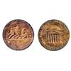 Obv: BANK OF MONTREAL/1817 CENTENARY. 1917. Building; Rev: Shield, with two Indians. Copper. 34mm. 2