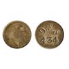 Orange Free State. A South African Plantation Token. Obv: O.F.S./434. Uniface. Copper.
