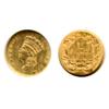 Image 1 : $1.00 GOLD. 1856. Slant 5. Type III. Indian Princess Head. Large Head. NGC graded Mint State-60.