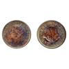 Image 1 : 1941-C. ICCS Mint State-62. Red and Brown; 1943-C. ICCS Mint State-63. Red and Brown. Both with 30% 