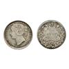Image 2 : TWENTY CENTS.  1864.  ICCS very Fine20.  Medium heavy toning;  NOVA SCOTIA.  1.2 CENT.  1864.  ICCS 