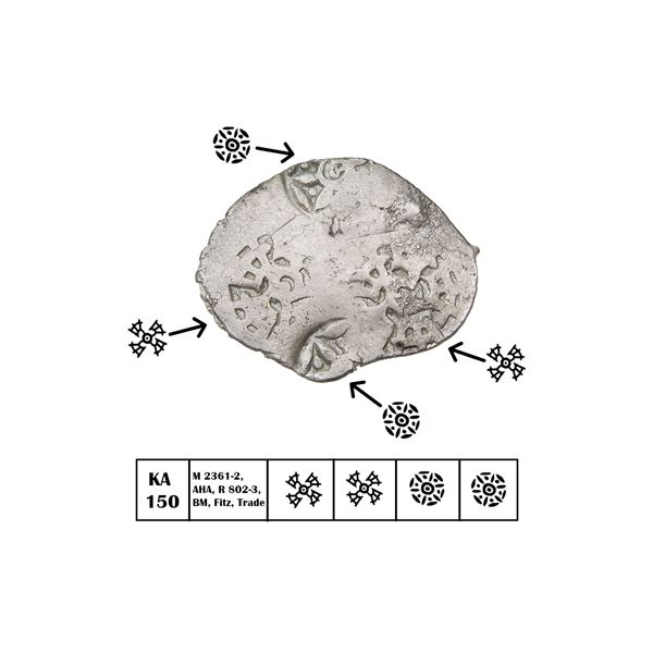 Kashi Janapada (c. 450–400 BC), Silver Karshapana, Four-Symbol AABB Type, Series IX Group B