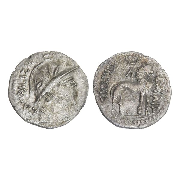 Yuezhi Tribes, Sapadbizes (c. 20–10 BC), Silver Hemi Drachm