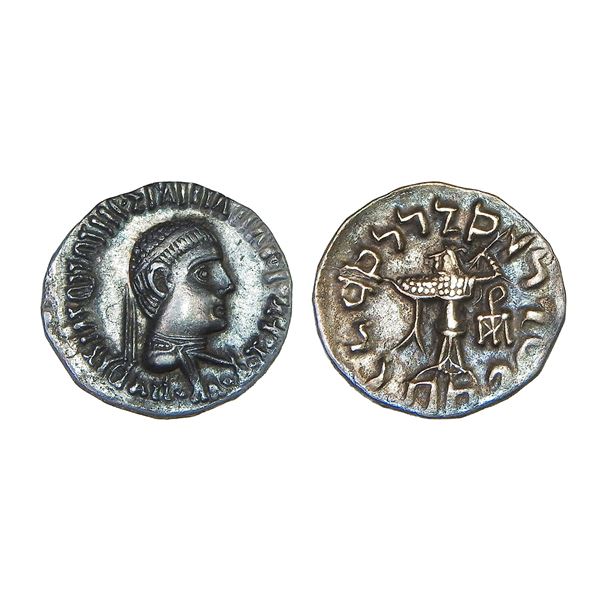 Indo-Greek, Apollodotus II (c. 80–65 BC), Silver Drachm
