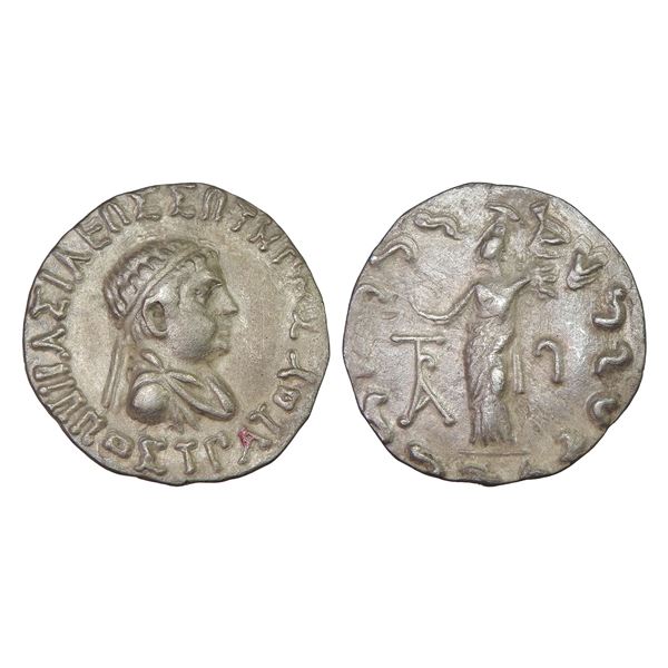 Indo-Greek Kingdom, Hippostratos Soter (c. 65–55 BC), Silver Tetradrachm