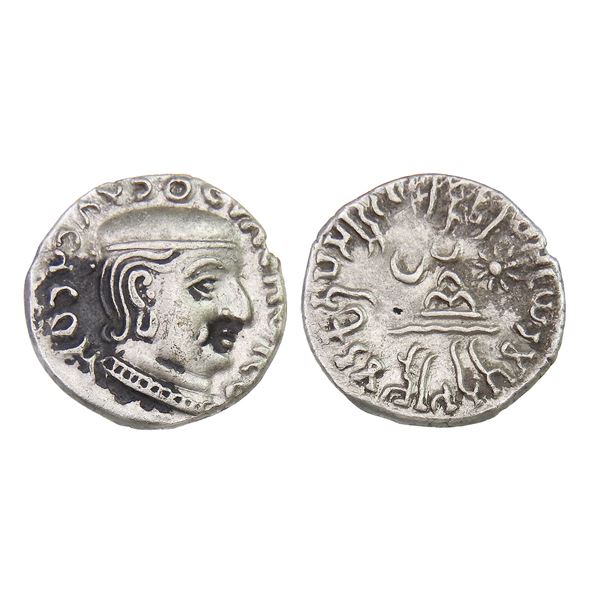 Western Kshatrapas, Rudradaman I (c. 130–165 CE), Silver Drachm