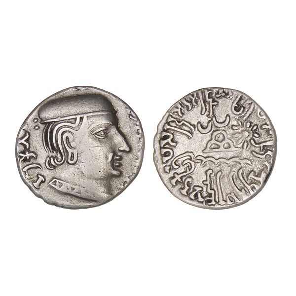 Western Kshatrapas, Rudrasimha I (c. 178 CE), Silver Drachm