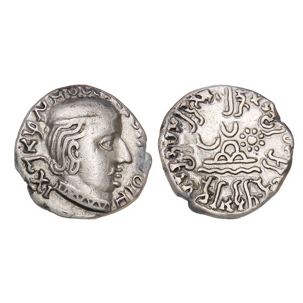 Western Kshatrapas, Rudrasimha I (c. 178 CE), Silver Drachm