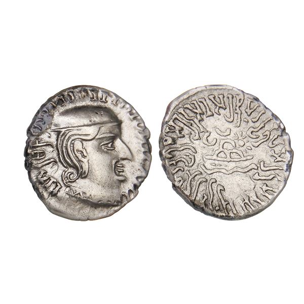 Western Kshatrapas, Rudrasena I (c. 198–222 CE), Silver Drachm