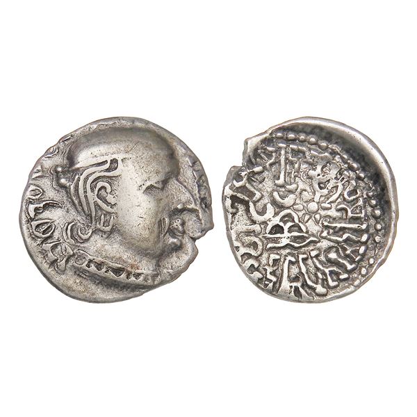 Western Kshatrapas, Rudrasena I (c. 198–222 CE), Silver Drachm
