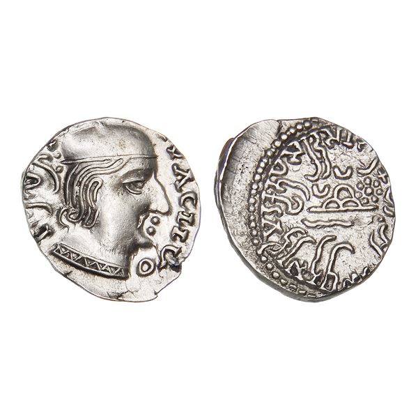 Western Kshatrapas, Rudrasena I (c. 198–222 CE), Silver Drachm