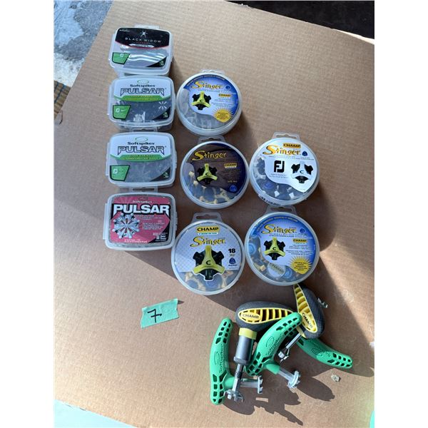 MIXED LOT SOFTSPIKES PULSAR AND CHAMP STINGER GOLF CLEATS BRAND NEW