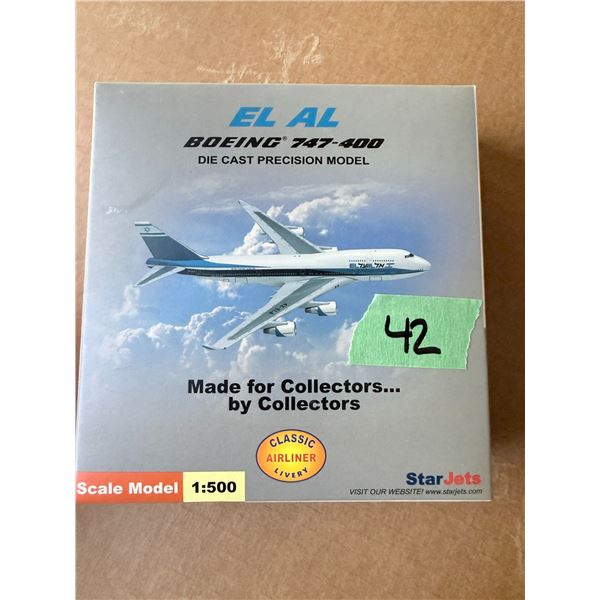 STARJETS EL AL BOEING 747-400 1:500 DIECAST MODEL AIRPLANE